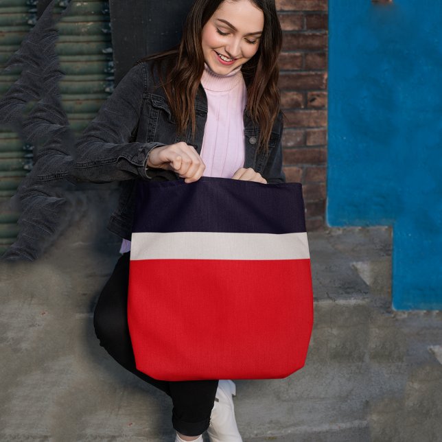 Tote Bag Bleu Marine Avec Rouge (Créateur téléchargé)