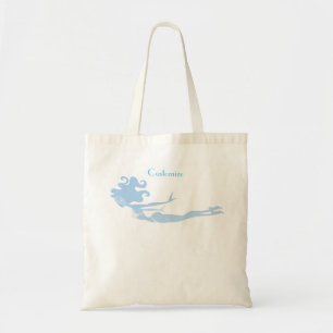 Tote Bag Bleu Mermaid Swimmer Thunder_Cove