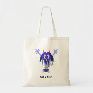 Tote Bag Bleu mignon monstre Trick ou Treat