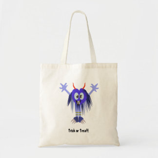 Tote Bag Bleu mignon monstre Trick ou Treat