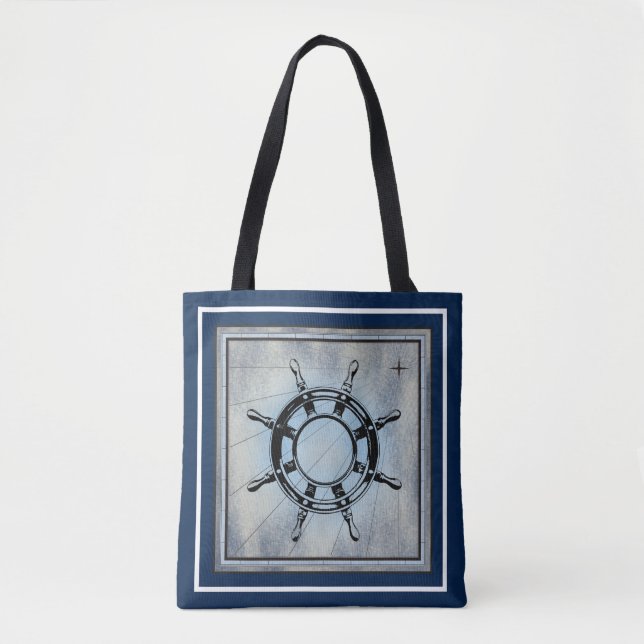 Tote Bag Bleu Nautique (Devant)