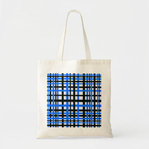 Tote Bag Bleu noir blanc