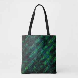 Tote Bag Bleu noir vert rayé arrière - plan avec flou, gra