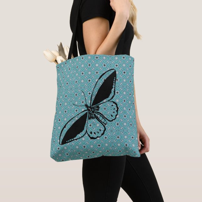 Tote Bag Bleu papillon (De près)