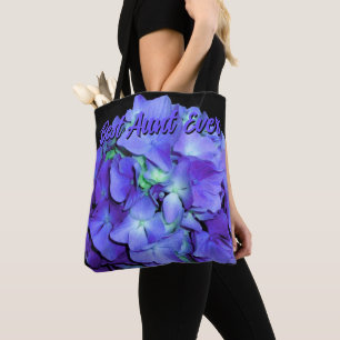 Tote Bag Bleu pourpre Hydrangée fleurs violettes Meilleure