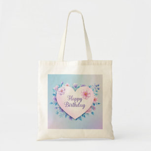 Tote Bag Bleu rose anniversaire luxueux élégant extravagant