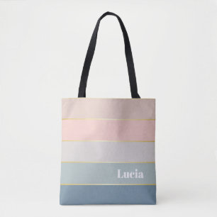 Tote Bag bleu rose Couleur personnalisée Couleur Blocage Ba