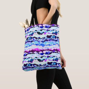 Tote Bag Bleu, rose et bleu Abstrait