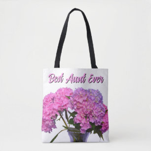 Tote Bag Bleu rose Hydrangeas rose fleurs pourpres meilleur