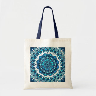 Tote Bag bleu turquoise Mandala