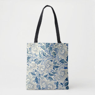 Tote Bag Bleu Vintage Floral Asiatique : Chinoiserie Antiqu