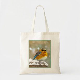 Tote Bag Bleuet de l'Est en neige - Photo originale