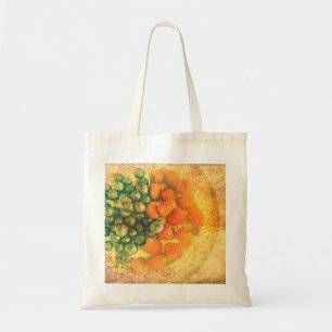 Tote Bag Bleuets et framboises sur plaque vintage