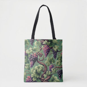 Tote Bag Bliss de vignoble verdoyant : Une tapisserie de vi