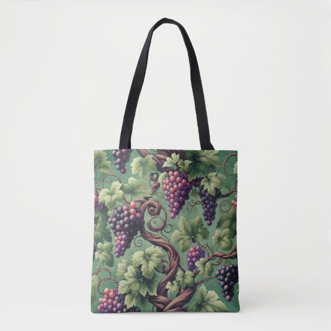 Tote Bag Bliss de vignoble verdoyant : Une tapisserie de vi (Devant)
