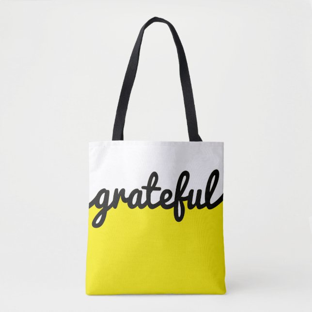 Tote Bag Bloc de couleur blanc jaune gracieux (Devant)