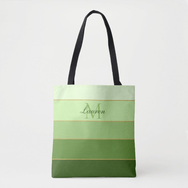 Tote Bag Bloc de couleur Ombre vert personnalisé (Devant)