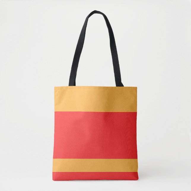 Tote Bag Bloc de couleur or rouge  (Devant)