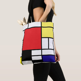 Tote Bag Bloc de couleur primaire minimaliste PixDezines
