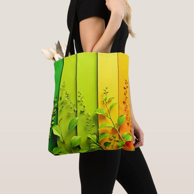 Tote Bag Bloc de couleurs moderne Nature (De près)