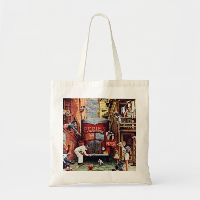 Tote Bag Bloc routier par Norman Rockwell (Devant)