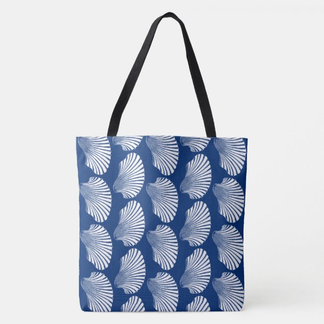 Tote Bag Blocage de coquille de saint Jacques Impression, b (Devant)
