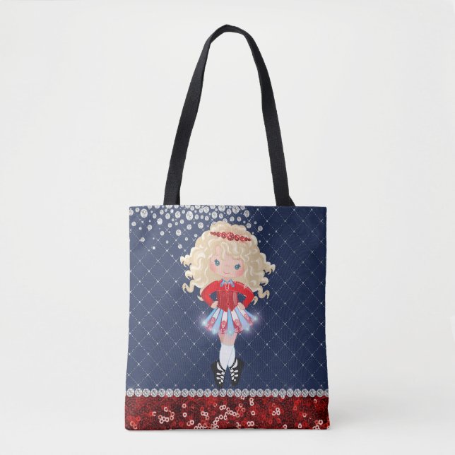 Tote Bag Blond blond Girl Soft Shoe Blue, Red (Devant)