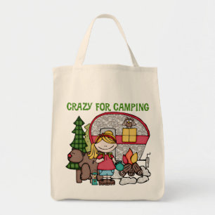 Tote Bag Blond Girl Crazy Pour Camping