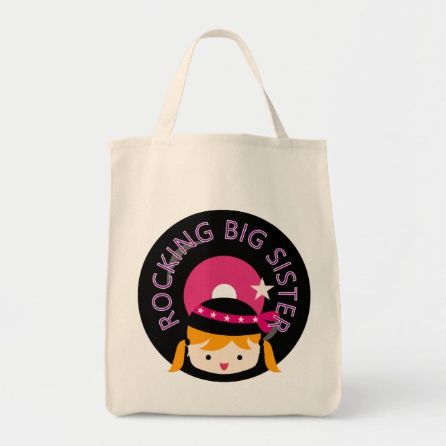 Tote Bag Blond Rocking Big Sister (Devant)