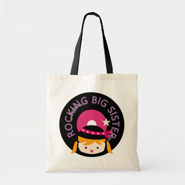 Tote Bag Blond Rocking Big Sister (Devant)