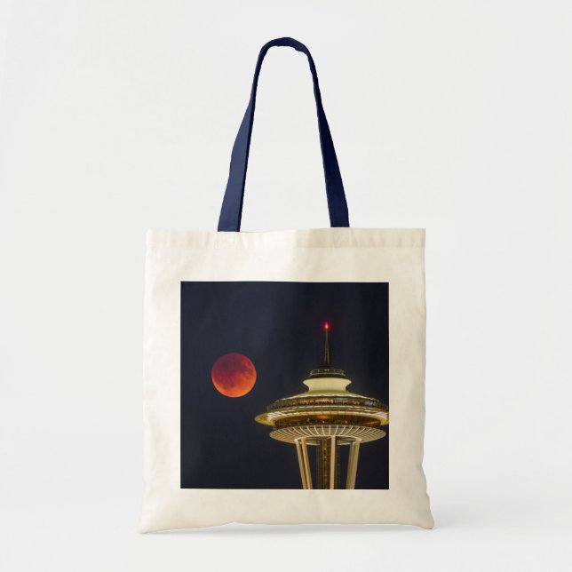 Tote Bag Blood Moon | Aiguille de l'Espace de Seattle (Devant)