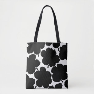 Tote Bag Bloom monochrome noir et blanc