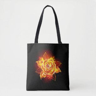 Tote Bag Blooming Fire Rose