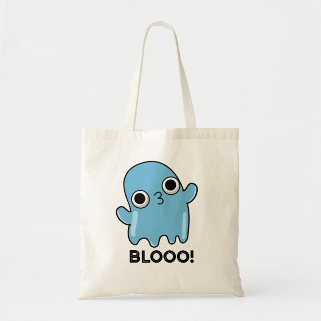 Tote Bag Blooo Funny Blue Ghost Pun (Devant)