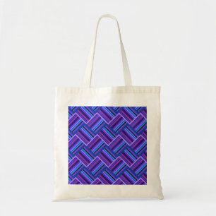 Tote Bag Blue and purple stripes weave