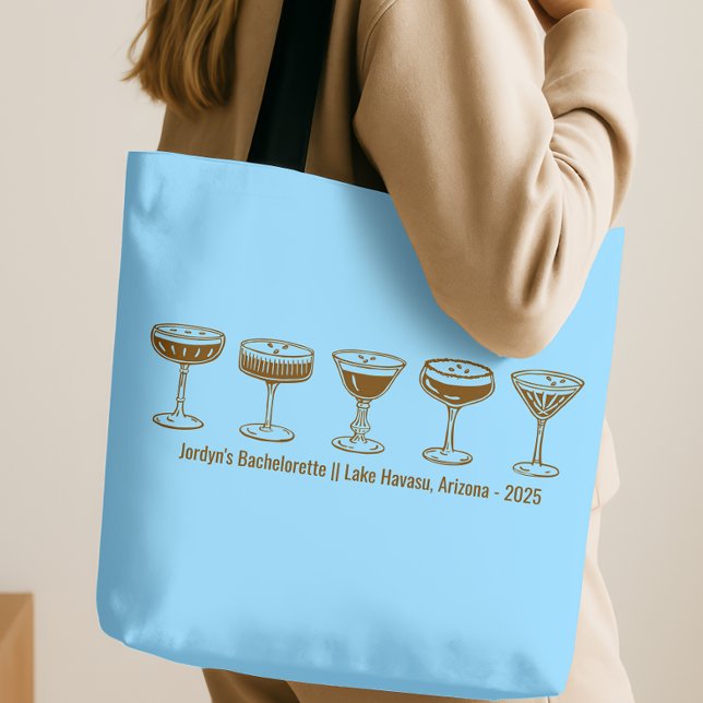 Tote Bag Blue Bridesmaid Espresso Martini Bachelorette  (Créateur téléchargé)