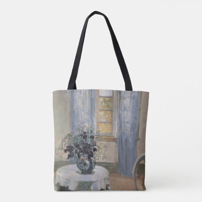 Tote Bag Blue Clematis dans le studio de l'artiste, Anna An (Dos)