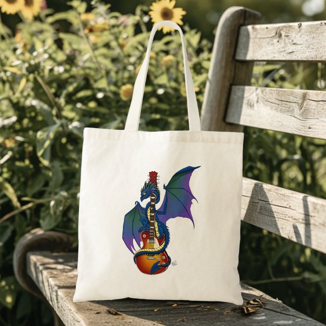 Tote Bag Blue Dragon Sunburst Guitare Music (Créateur téléchargé)
