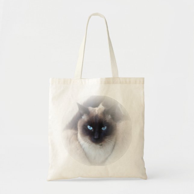 Tote Bag Blue eyes siamese cat (Devant)