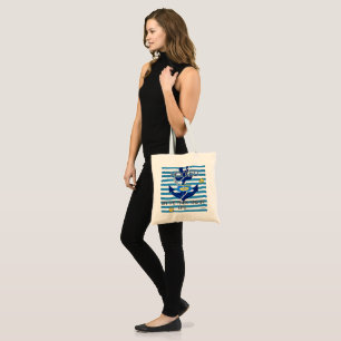 Tote Bag Blue Fisherman Humour esthétique pour les amoureux