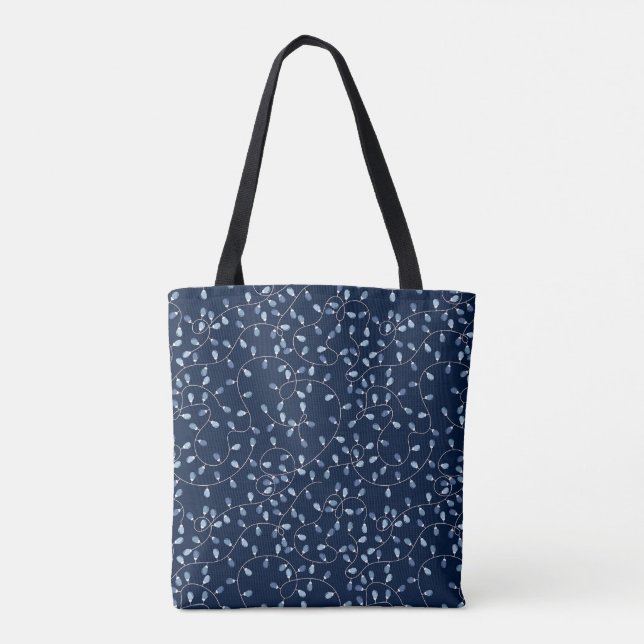 Tote Bag Blue Holiday Lights Fourre-tout (Dos)