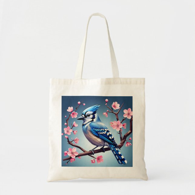 TOTE BAG " BLUE JAY " (Devant)