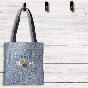 Tote Bag Blue Jean Chien tendance Photo Maman
