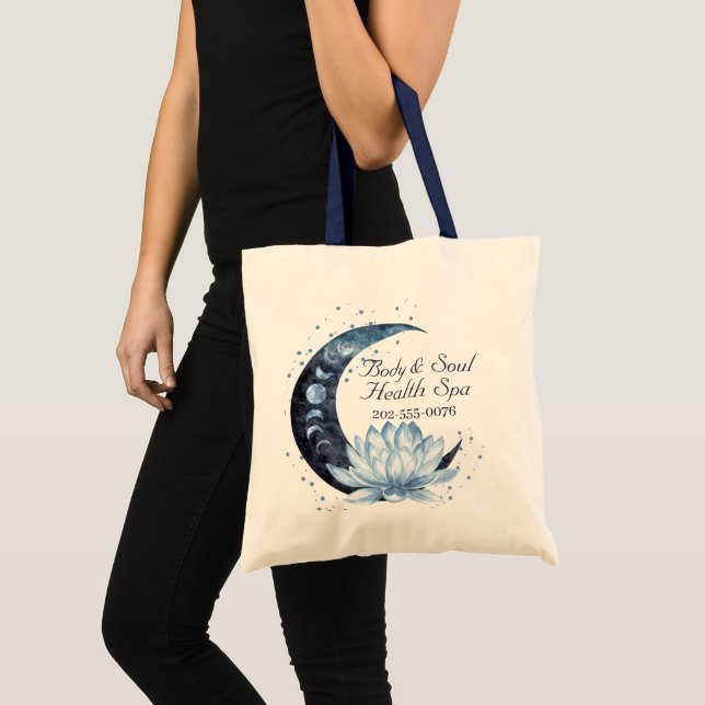 Tote Bag Blue Lotus Flower Wellness Business Promotional (Devant (produit))