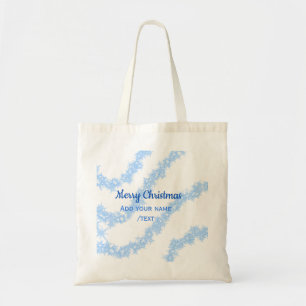Tote Bag Blue merry noël scintillant lignes de parties scin