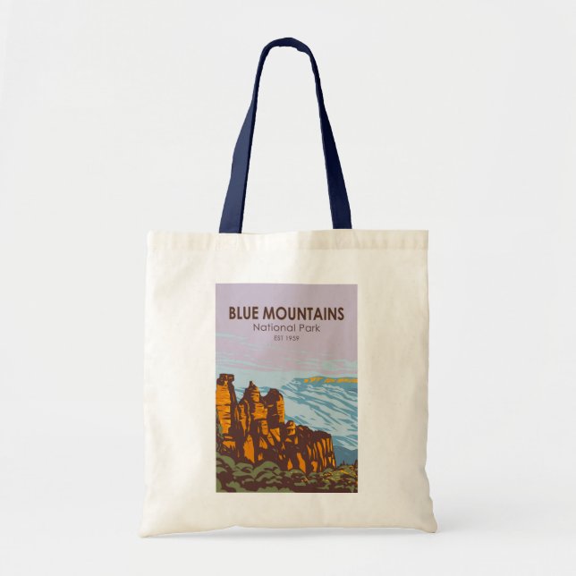 Tote Bag Blue Mountains National Park Australie Vintage (Devant)