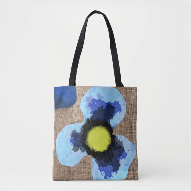 Tote Bag Blue Pansy (Devant)