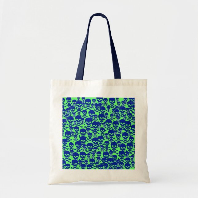 Tote Bag Blue Skulls (Devant)