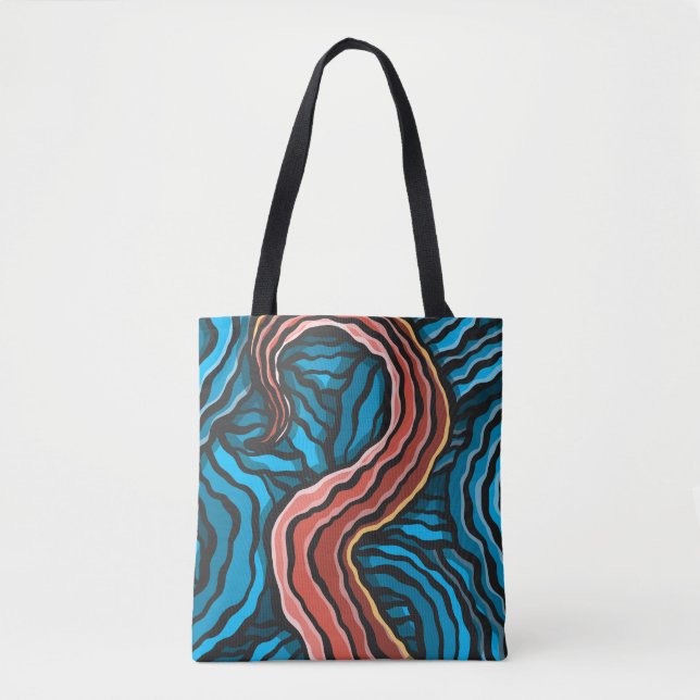 Tote Bag Blue Tentacle (Devant)