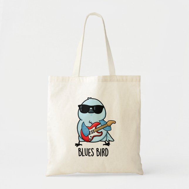 Tote Bag Blues Bird Funny Bluebird Pun (Devant)